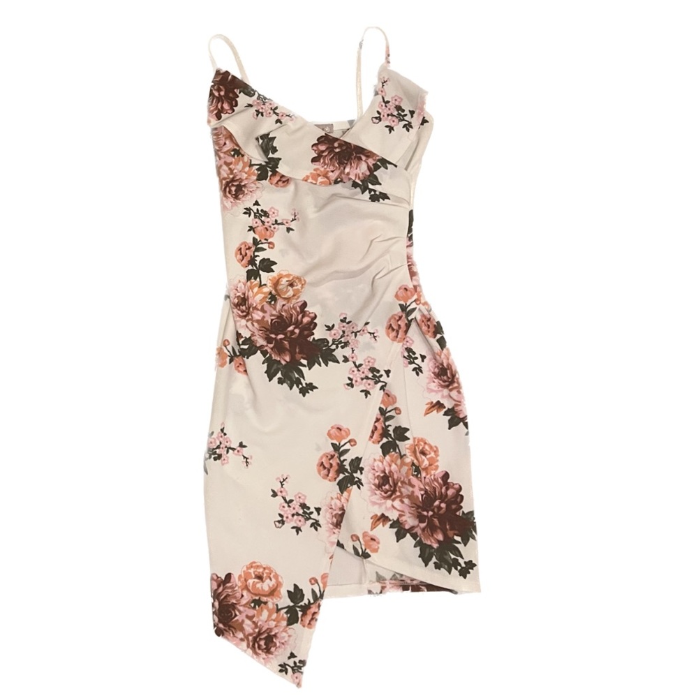 Spaghetti Strap Floral Mini Bodycon Dress